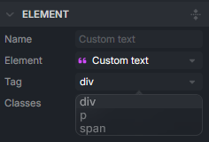 Example of semantic usage